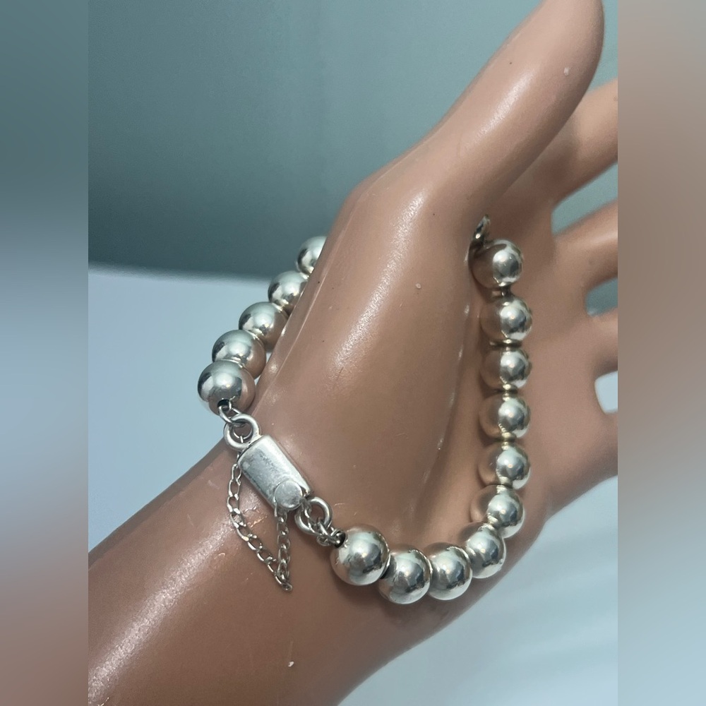 SILPADA 925 Sterling 10mm Ball Bead Bracelet Clasp Safety Chain